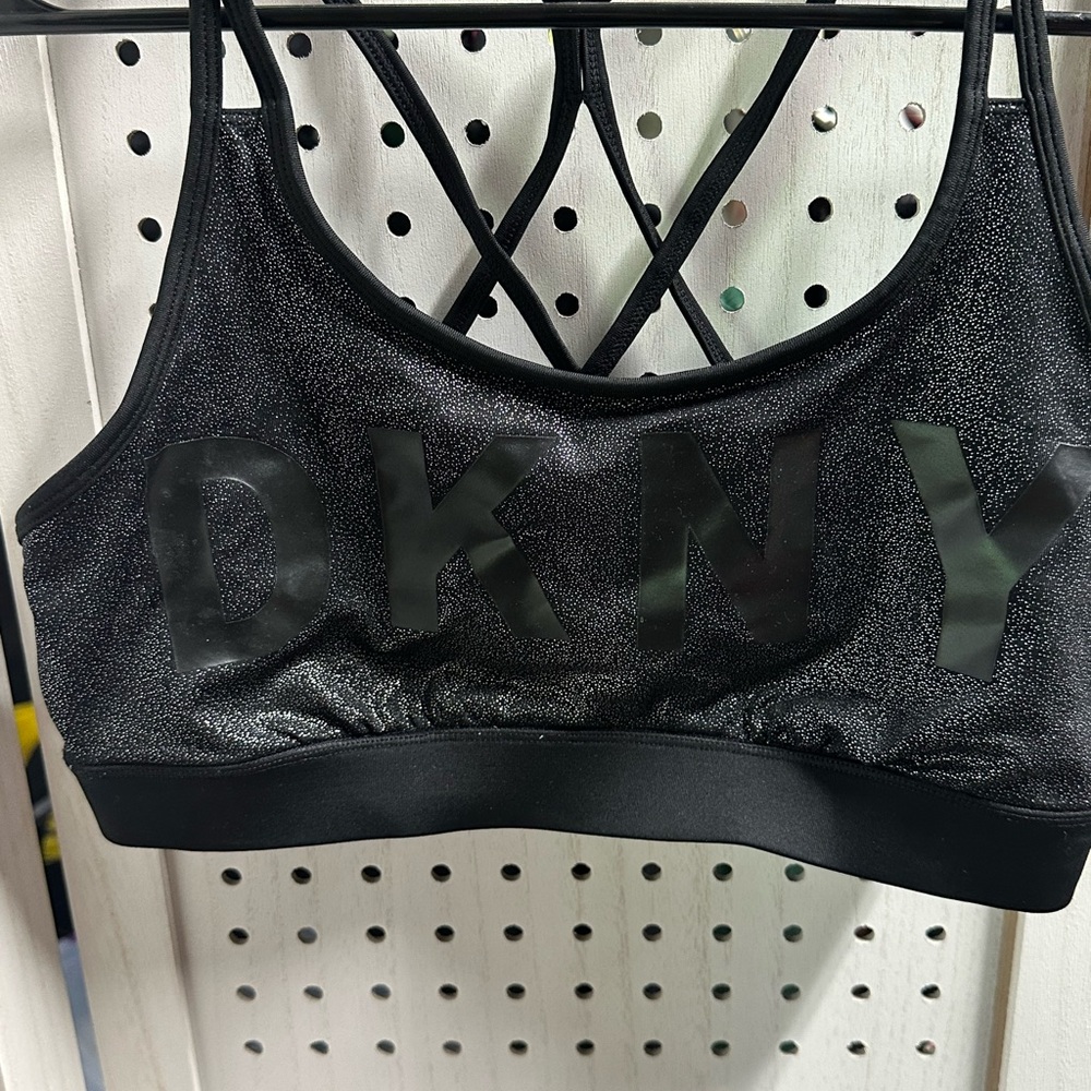 DKNY Shimmering Black Sports Bra